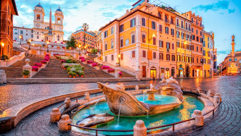 The-Spanish-steps-in-Rome